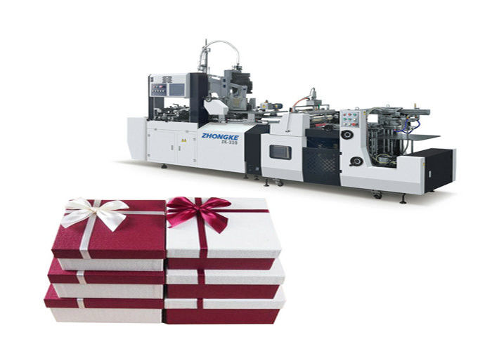 Gift Automatic Paper Box Making Machine , Cardboard Box Manufacturing Equipment